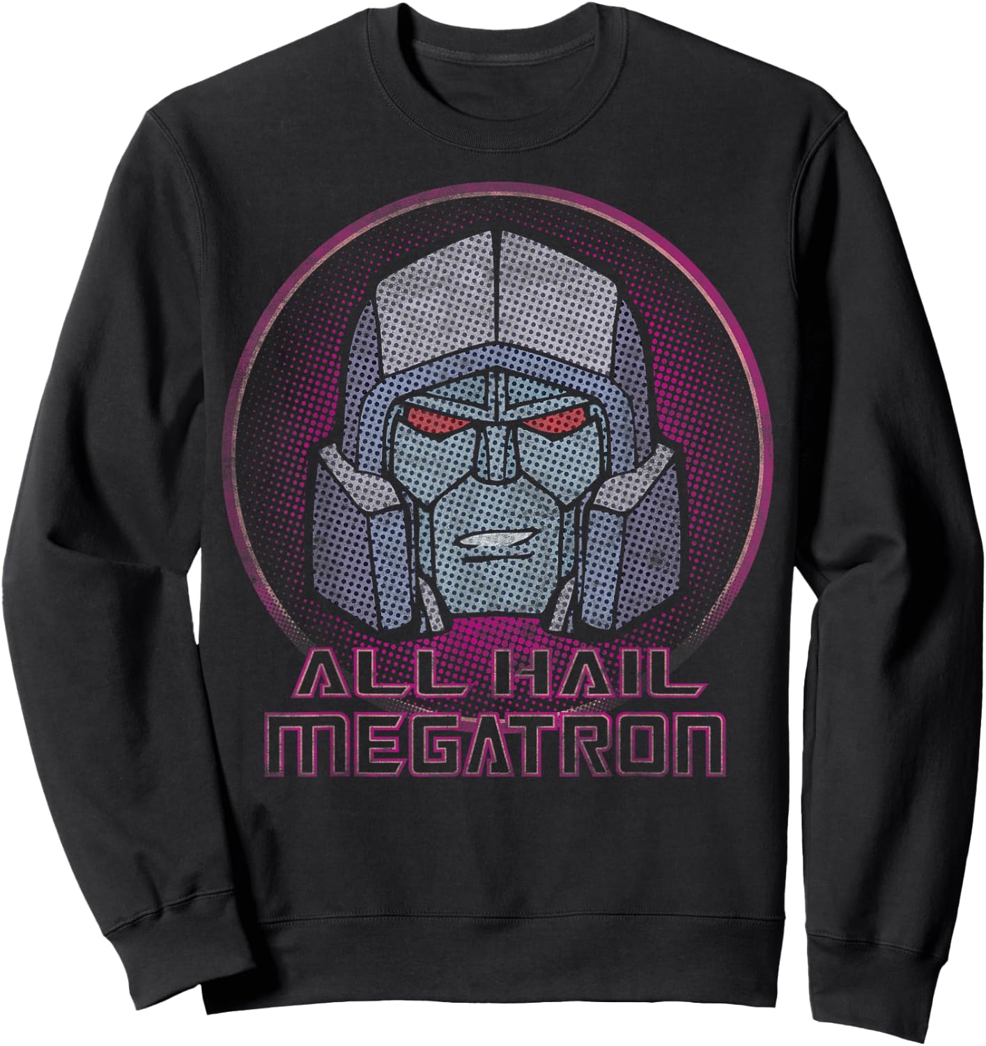 Transformers All Hail Megatron Retro Portrait Logo Sweatshirt - Sweatshirt | Black
