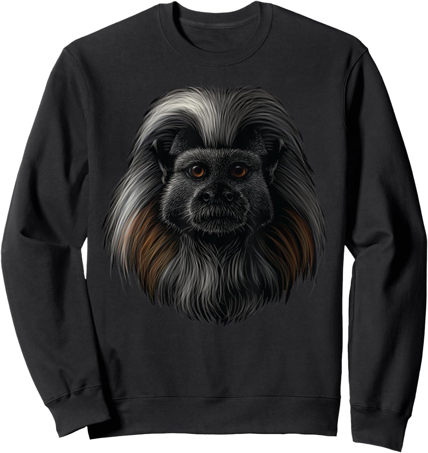 realistic Cotton top tamarin marmoset monkey art for lovers Sweatshirt - Sweatshirt | Black