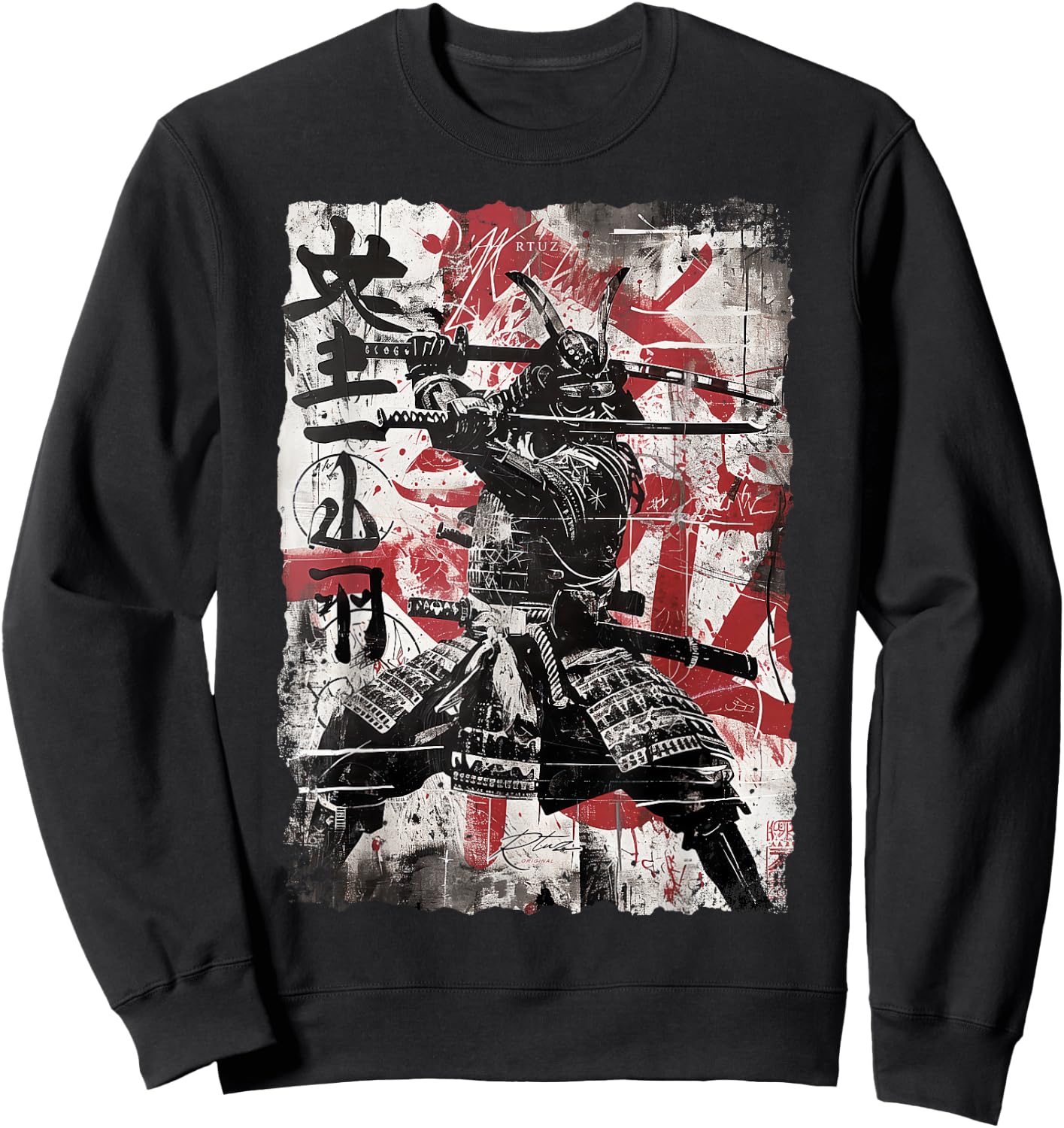 Vintage Samurai Mask Asia Japan Graffiti Tokyo Samurai , black Sweatshirt - Sweatshirt | Black