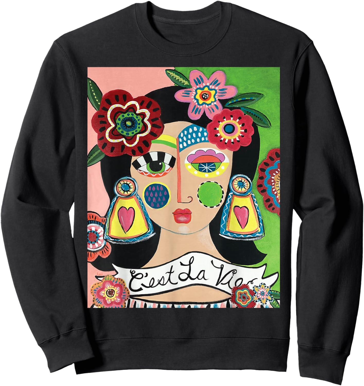 C'est La Vie Sweatshirt - Sweatshirt | Black