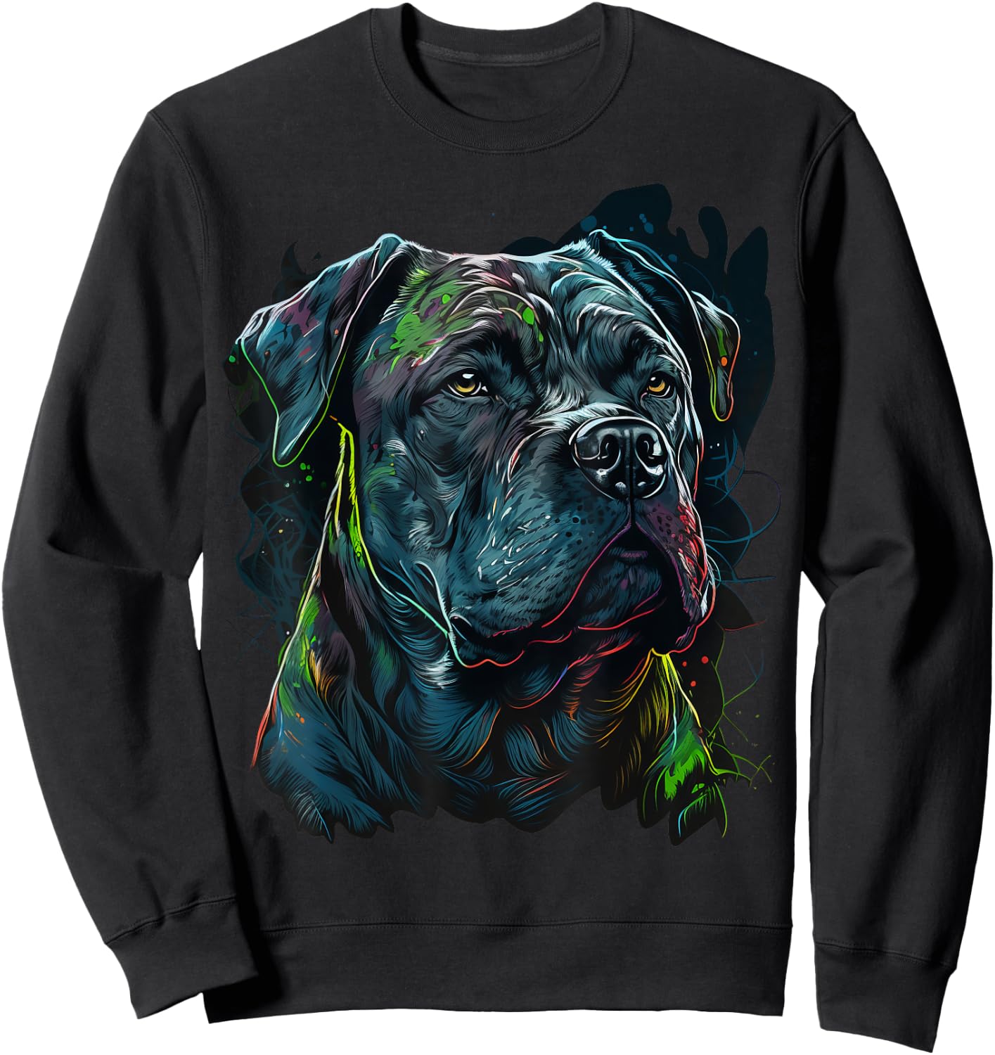 Cute Cane Corso Dog on Cane Corso Lover Sweatshirt - Sweatshirt | Black