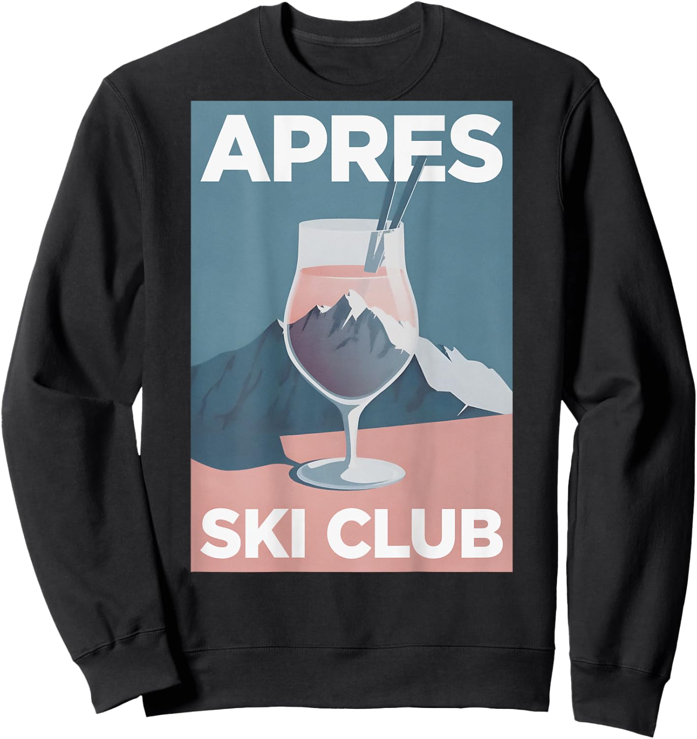 APRÈS SKI CLUB X Aesthetic Skier Party Outfit - Back Sweatshirt - Sweatshirt | Black