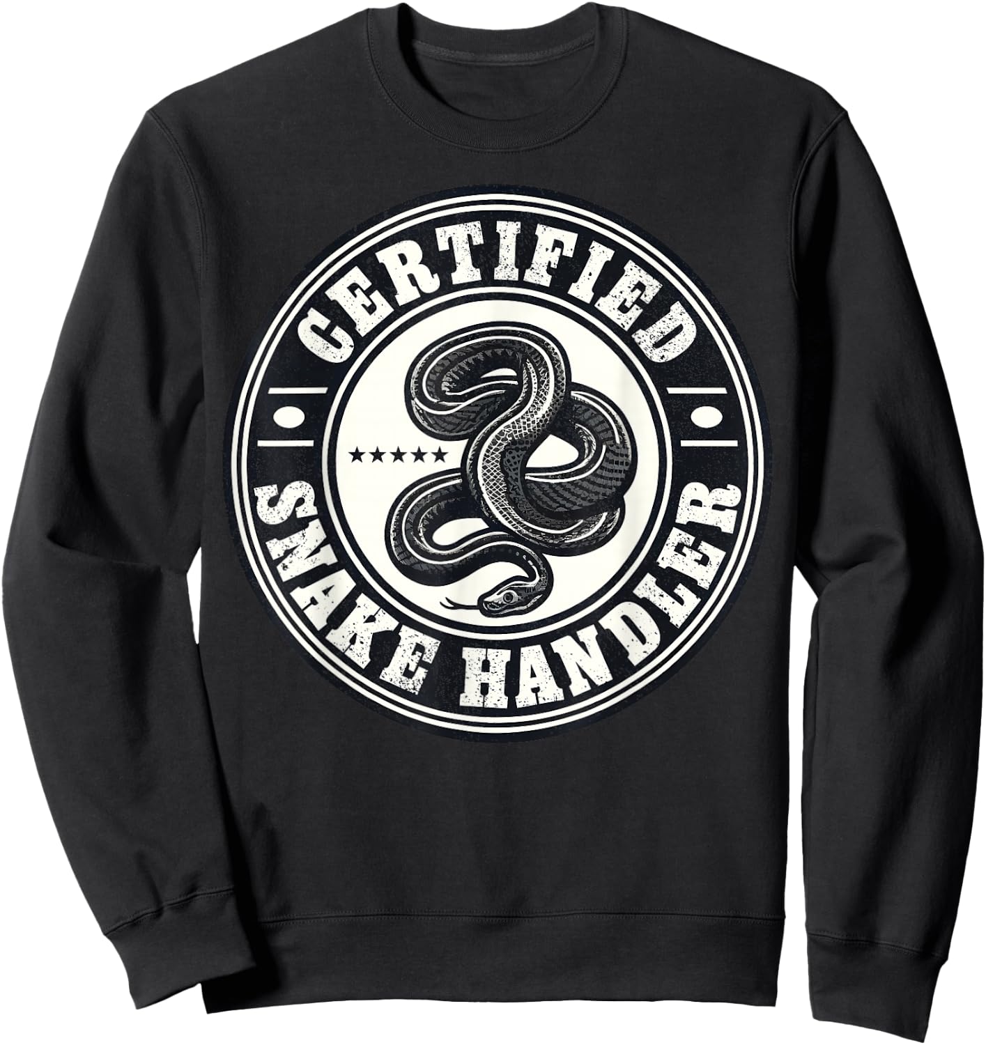 Certified Snake Handler I Snake Sweatshirt - Sweatshirt | Black