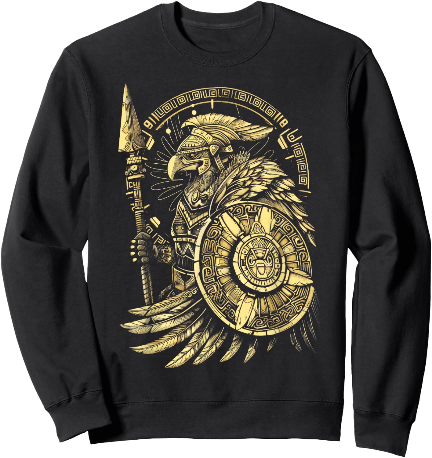 Aztec Warrior Eagle Knight Armor Aztec warrior Sweatshirt - Sweatshirt | Black
