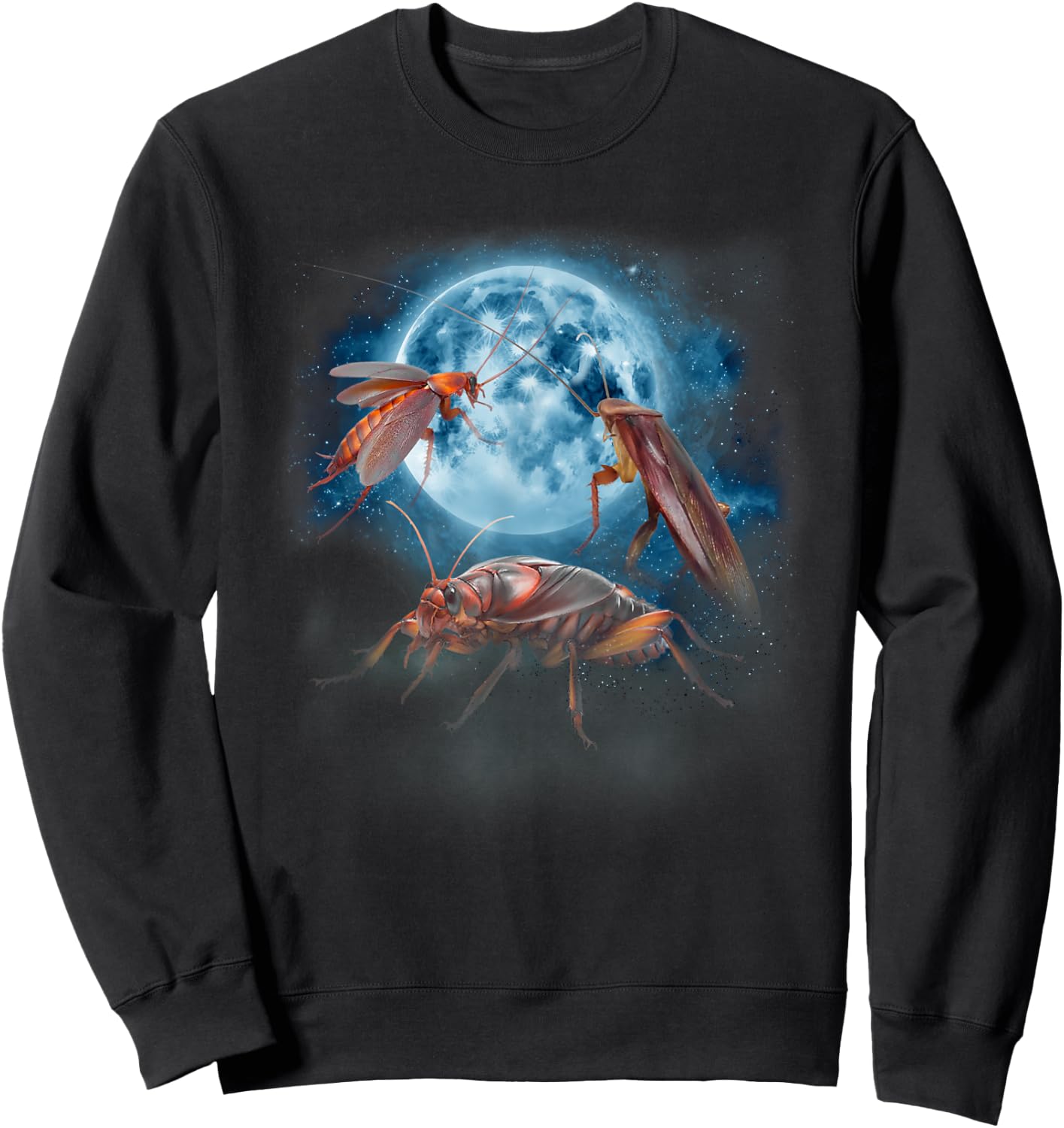 Cockroach Shirt - Cockroach Shirt Funny Howling at the Moon Sweatshirt - Sweatshirt | Black