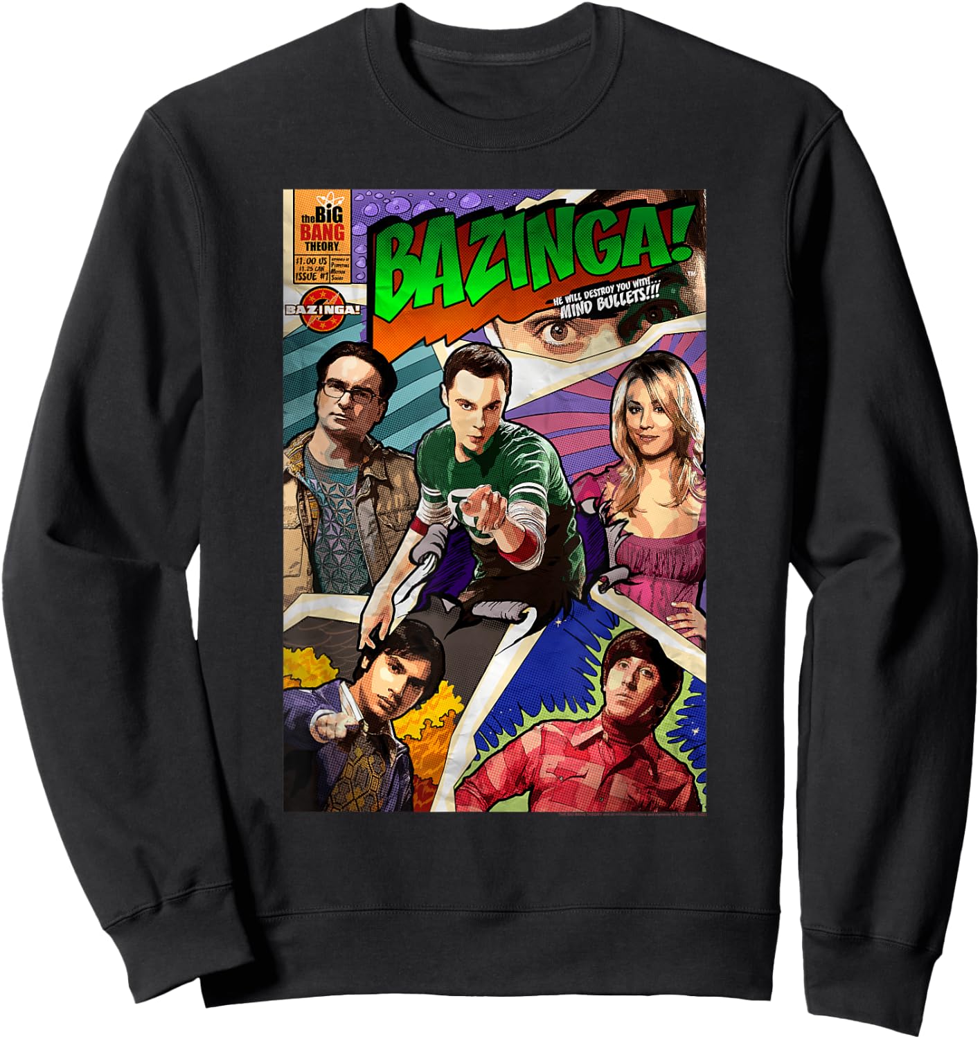 The Big Bang Theory Bazinga Sweatshirt - Sweatshirt | Black