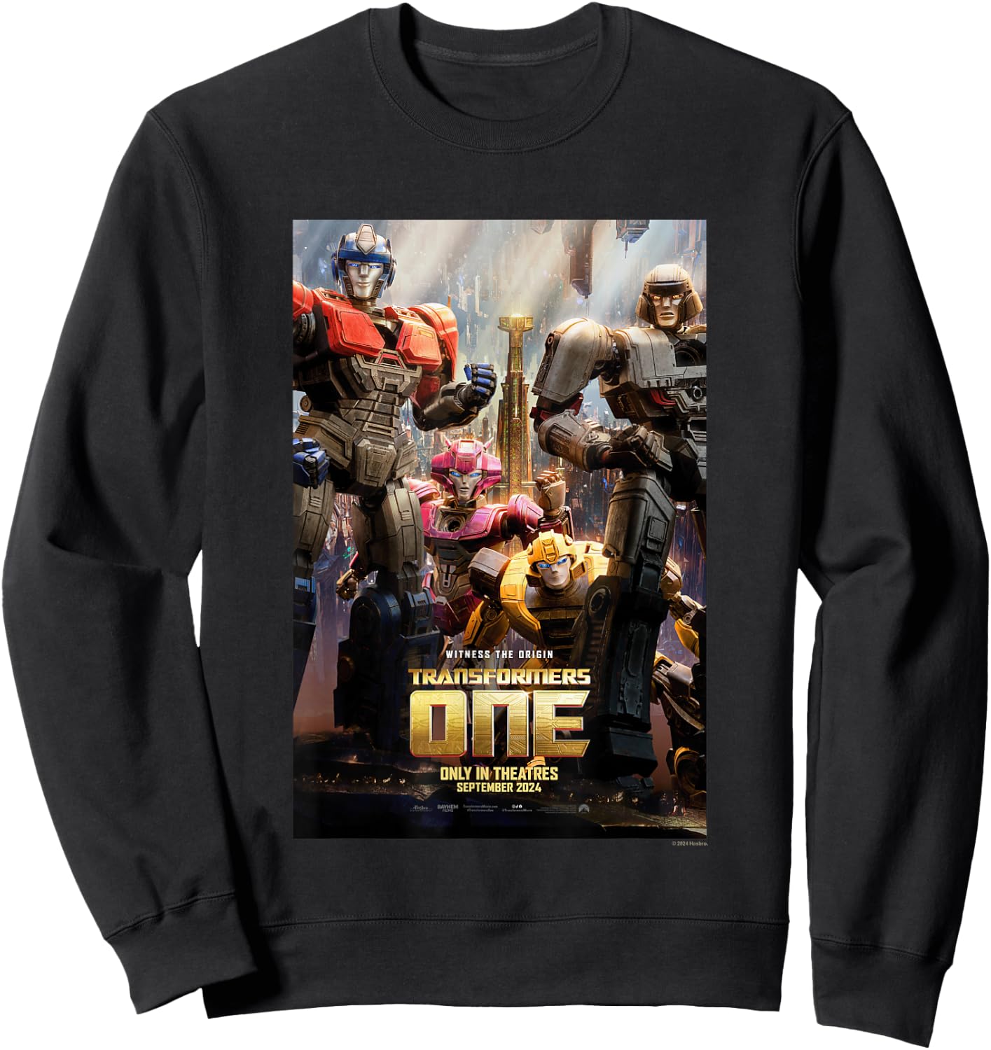 Transformers One Witness The Origin Movie Poster Vintage Sweatshirt - Sweatshirt | Black