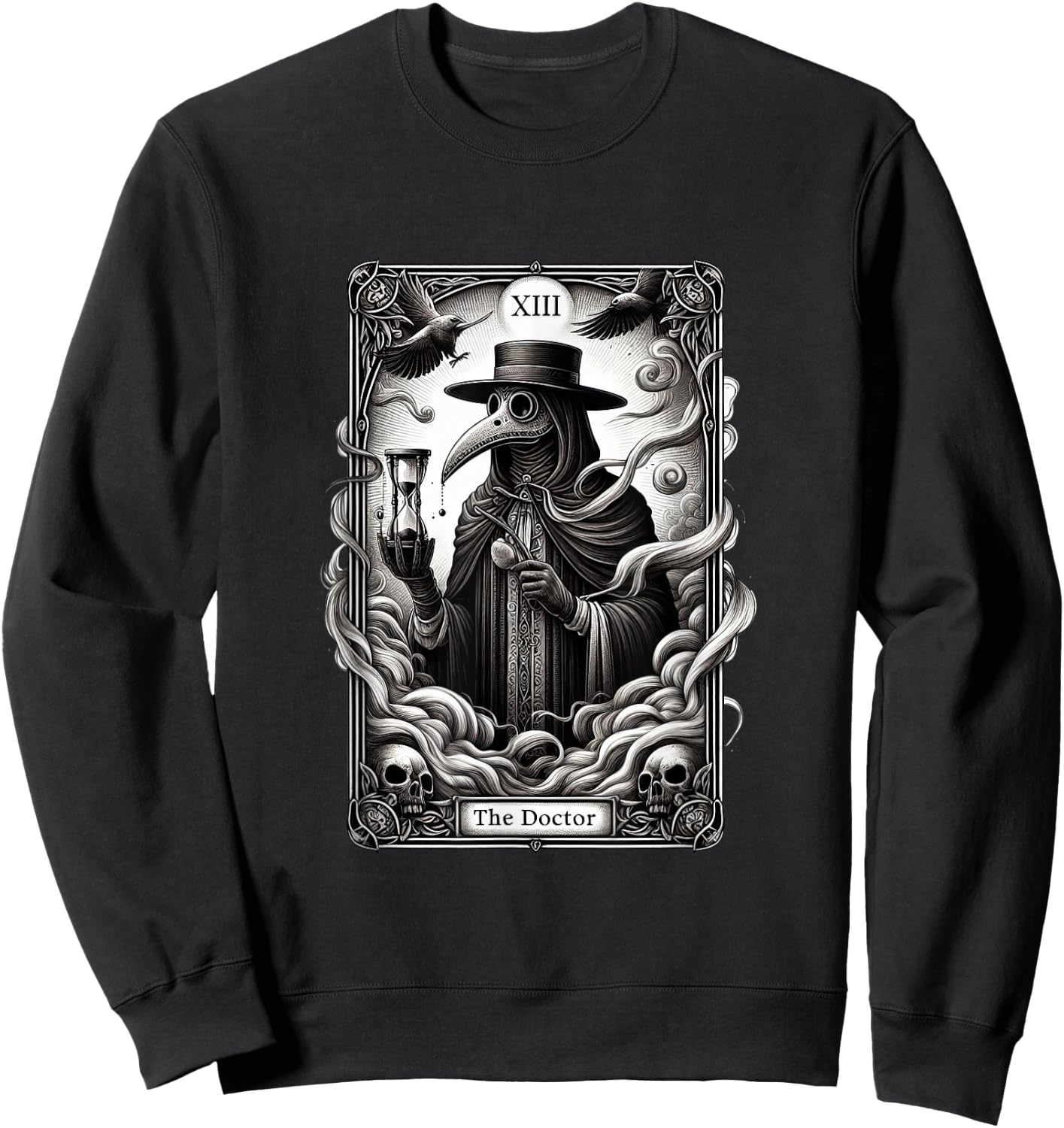 Steampunk Plague Doctor Gothic Style Plague Doctor Sweatshirt - Sweatshirt | Black
