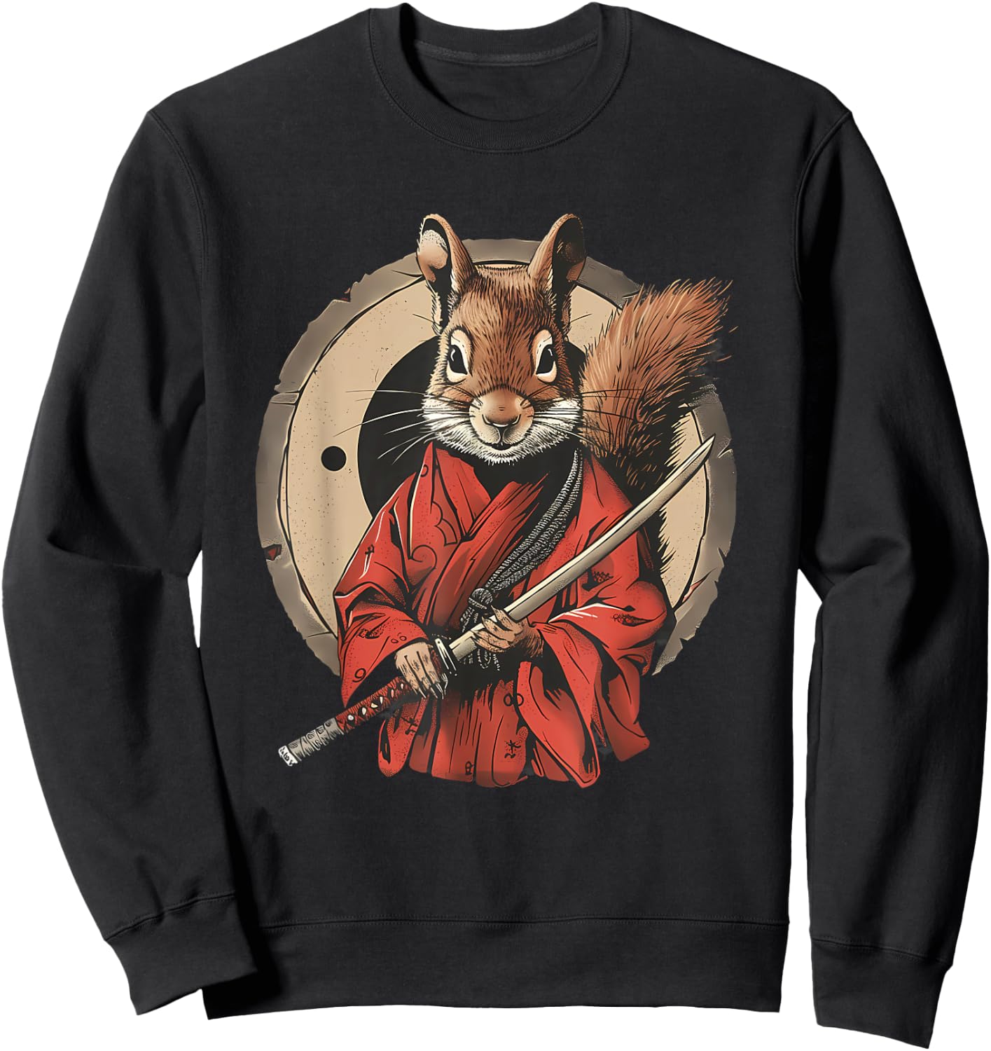 Samurai Squirrel Samurai Artwork Japanese Ninja Squirrel Sweatshirt - Sweatshirt | Black