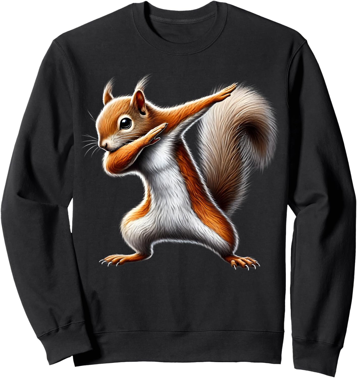 squirrel dabbing , Black, S Sweatshirt - Sweatshirt | Black