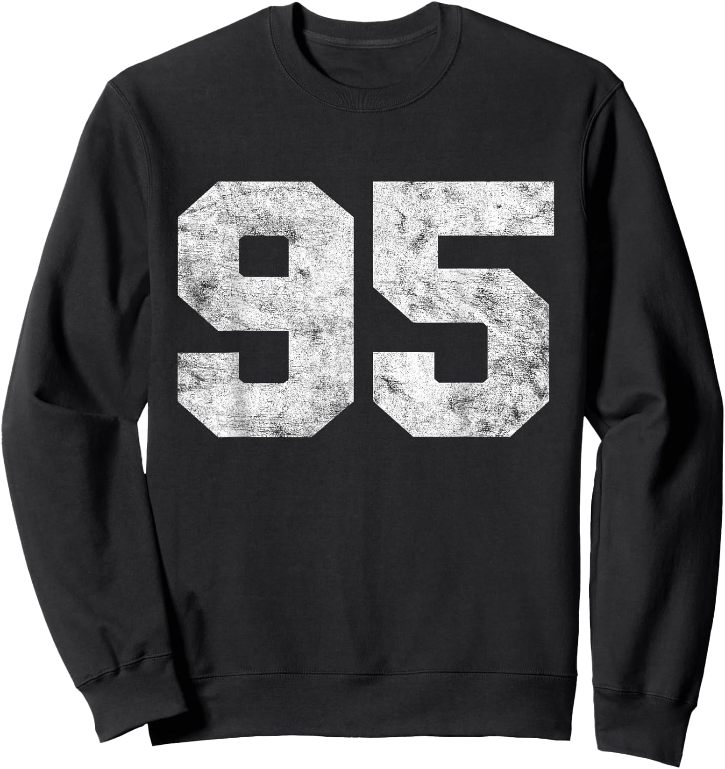 Vintage Lucky Number 95 Birthday Sports Player Team Athlete Sweatshirt - Sweatshirt | Black