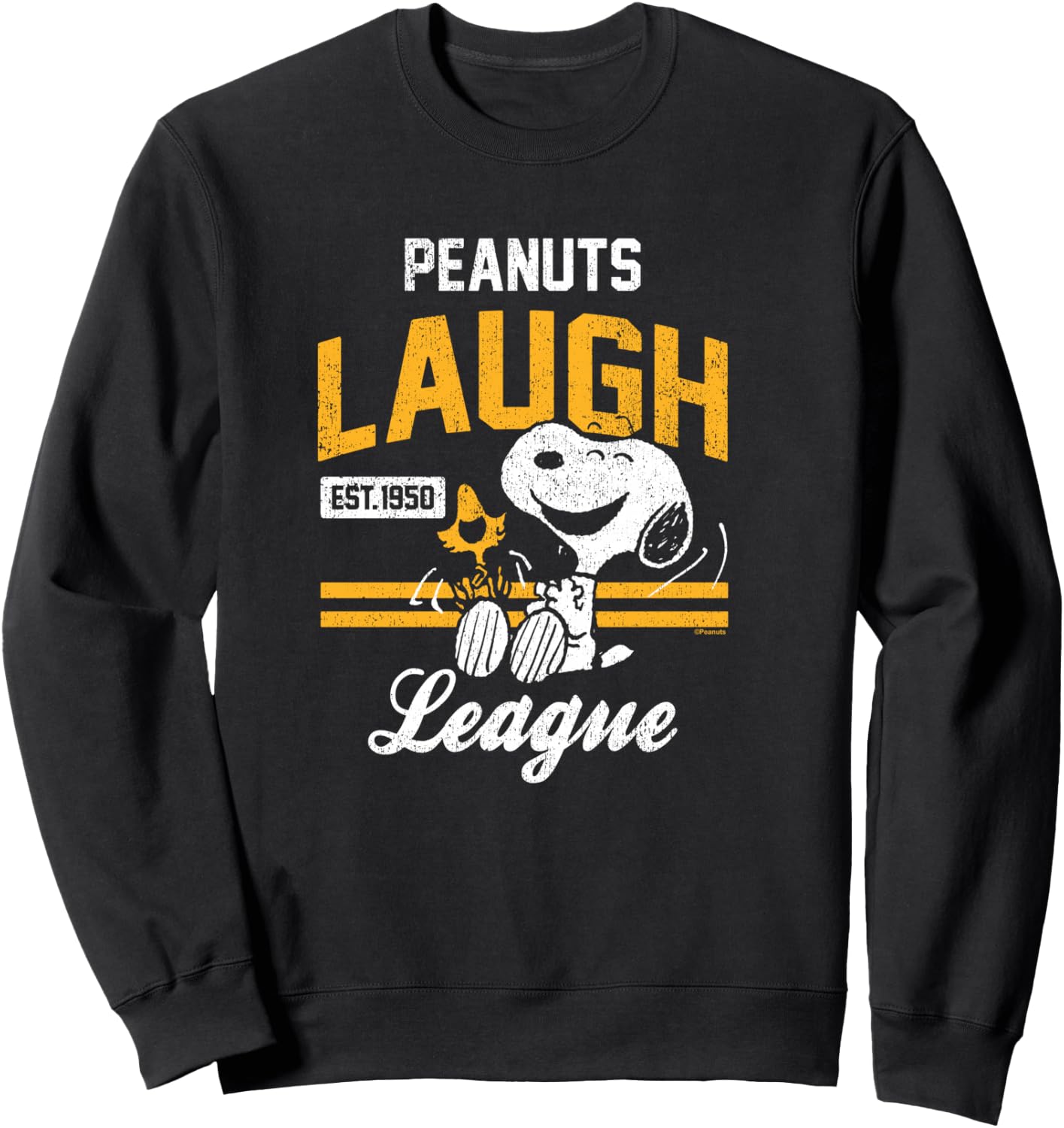 Erdnüsse - Peanuts Laugh League Langarmshirt Sweatshirt - Sweatshirt | Black
