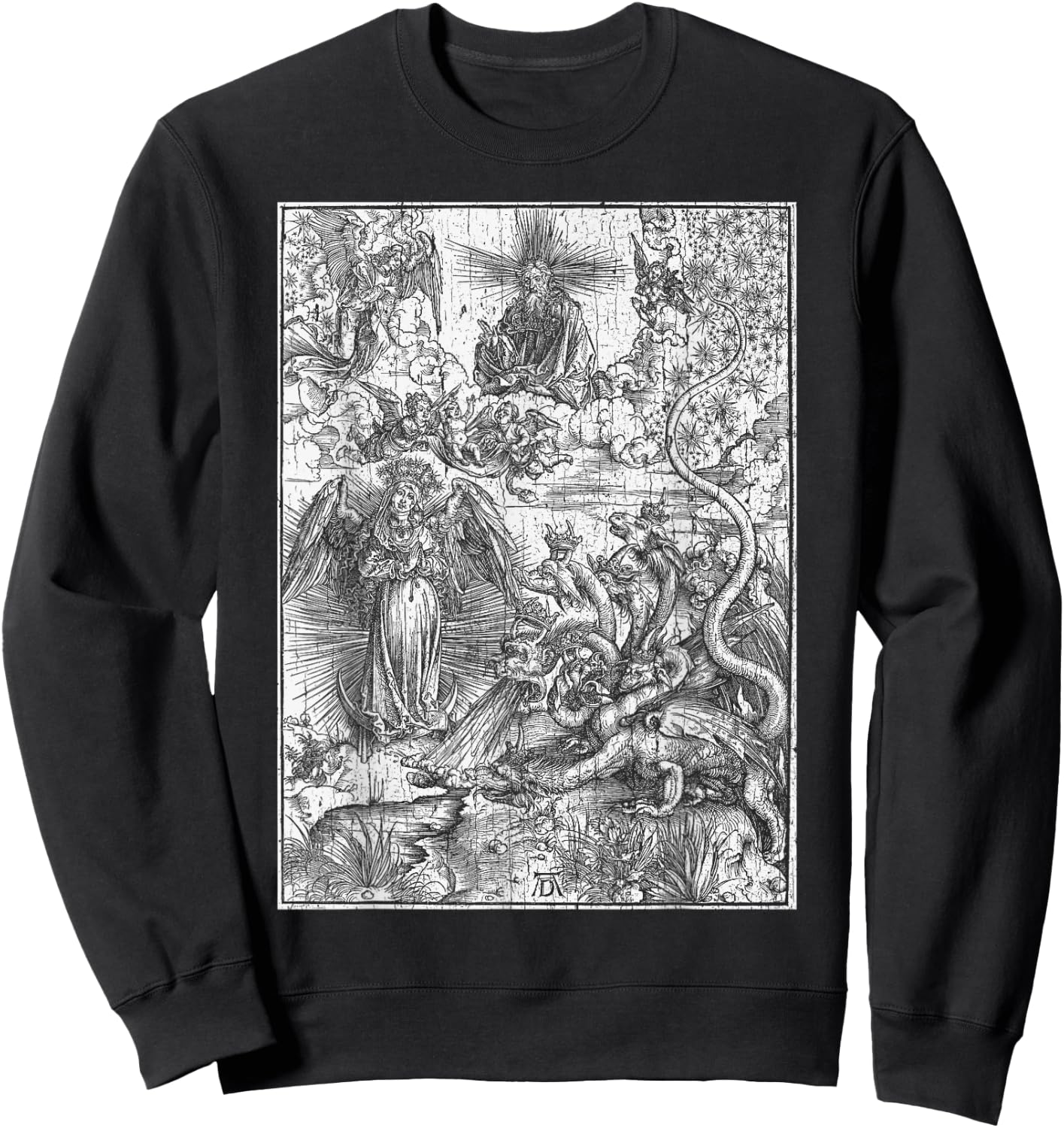 Dürer - Woman Of The Apocalypse And The Seven-Headed Dragon Sweatshirt - Sweatshirt | Black