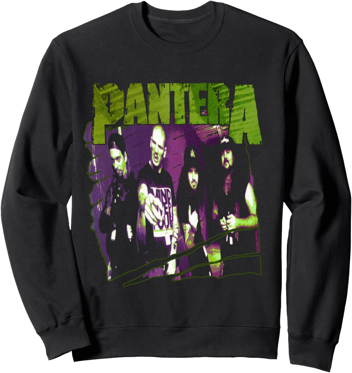Pantera Offizielle Vintage-Skizze Langarmshirt Sweatshirt - Sweatshirt | Black