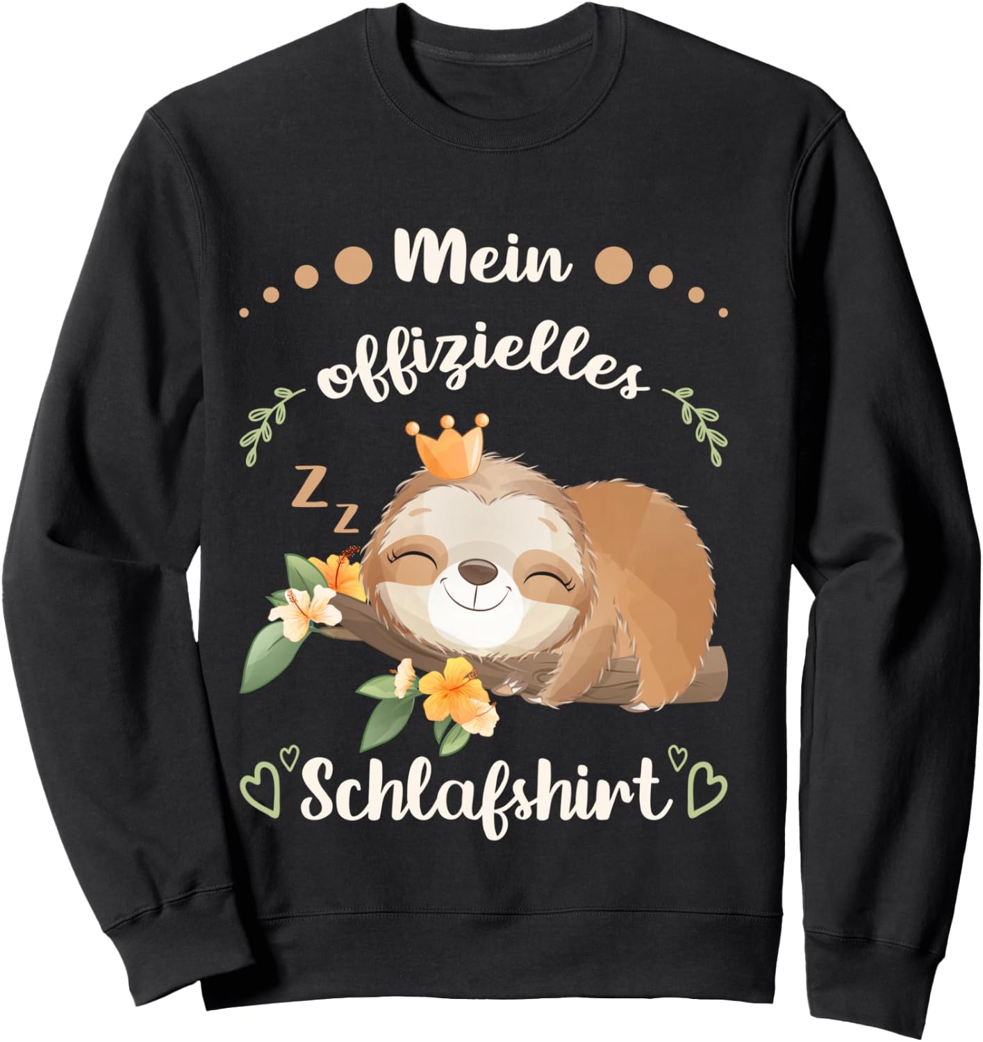 My Official Sleep Shirt Women's Sloth Pyjama Shirt Shirt, black Sweatshirt - Sweatshirt | Black