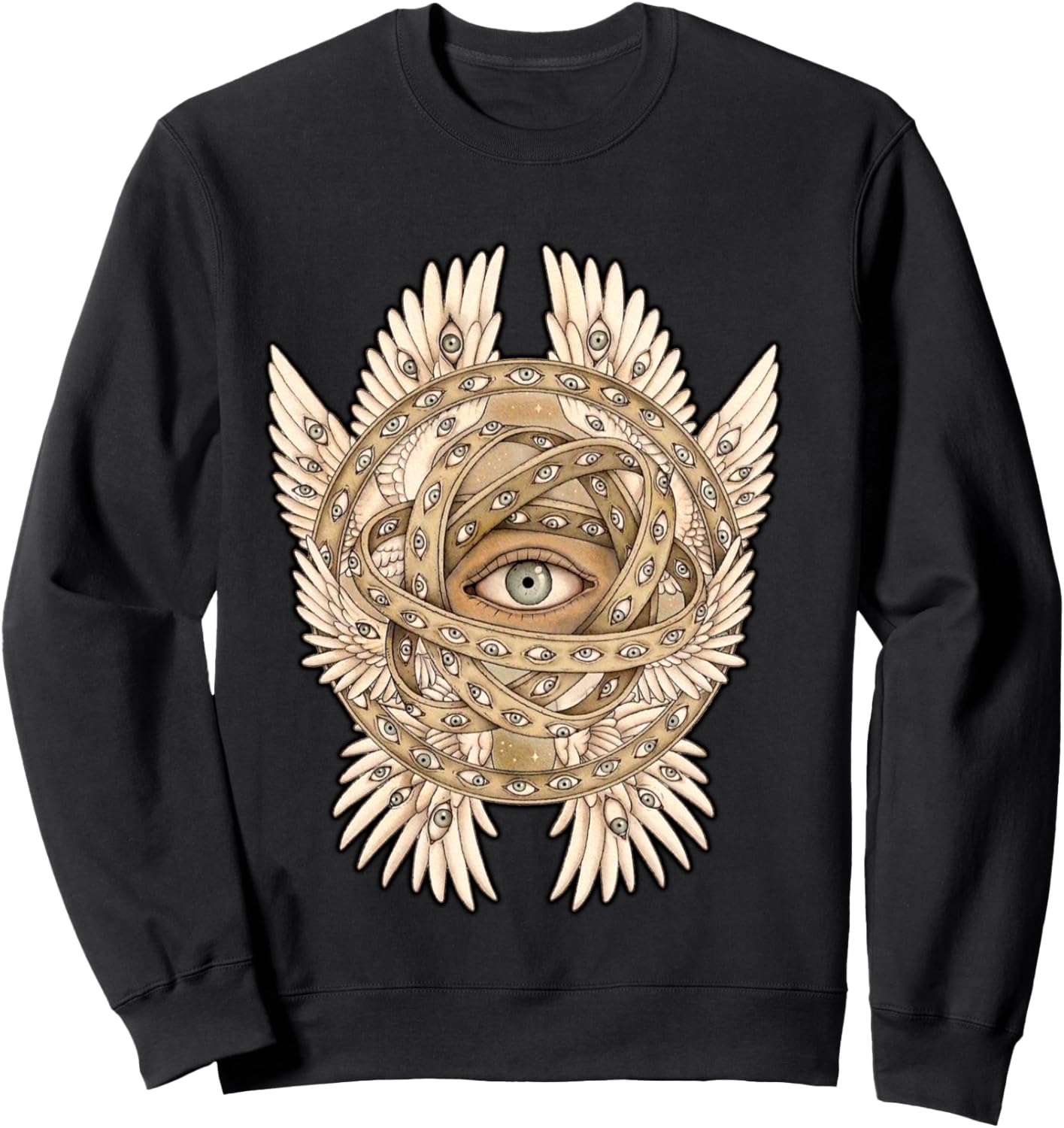 Ophanim Angel Seraphim Angelic Biblical Ezekiel Sweatshirt - Sweatshirt | Black