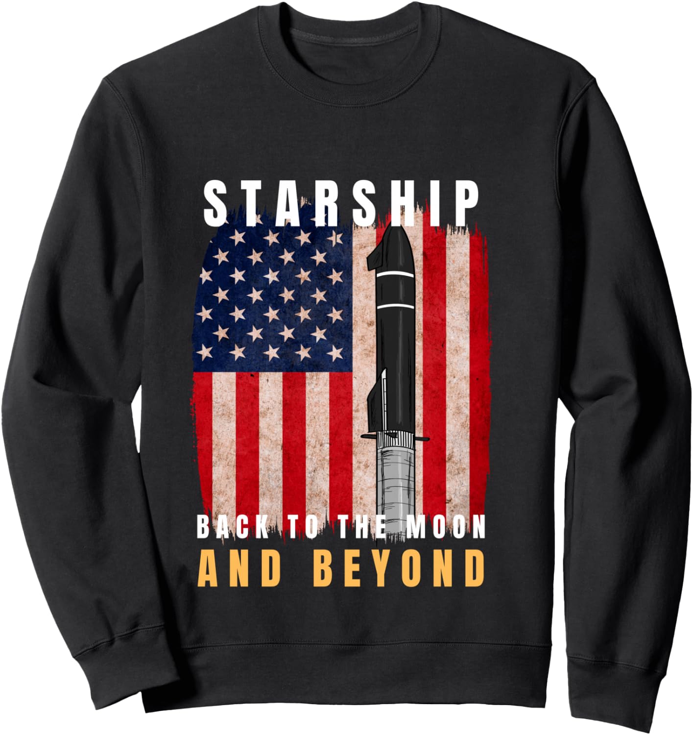 Starship Boca Chica Starbase | A Falcon 9 Starship Sweatshirt - Sweatshirt | Black