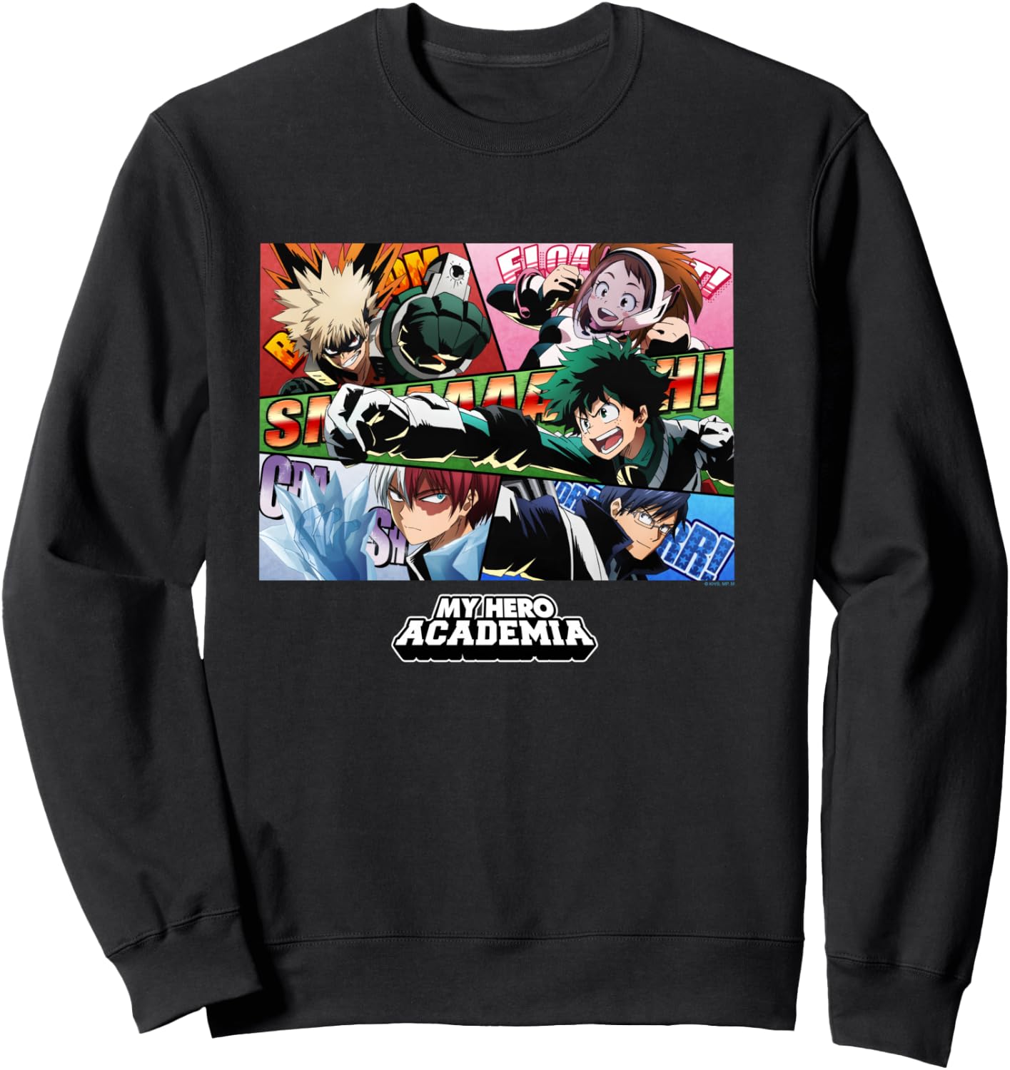 Ripple Junction x My Hero Academia Class 1-A Group Anime , Black, S Sweatshirt - Sweatshirt | Black