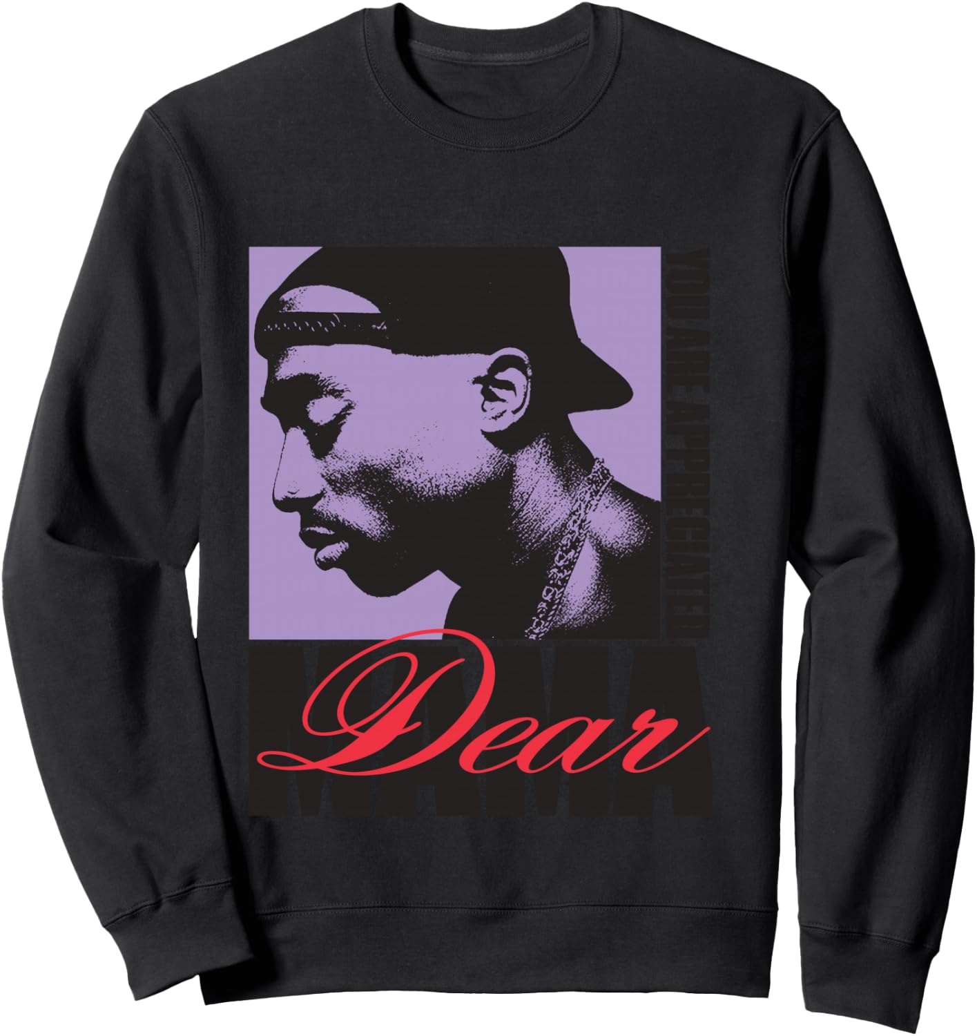 Official Tupac Dear Mama Product, grey, S Sweatshirt - Sweatshirt | Black