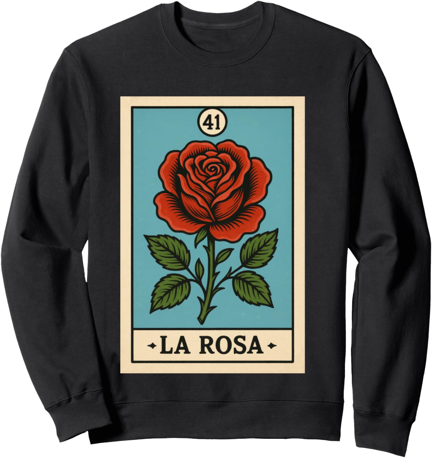 rosa Mexican Lottery Bingo Game, Roses Sweatshirt - Sweatshirt | Black