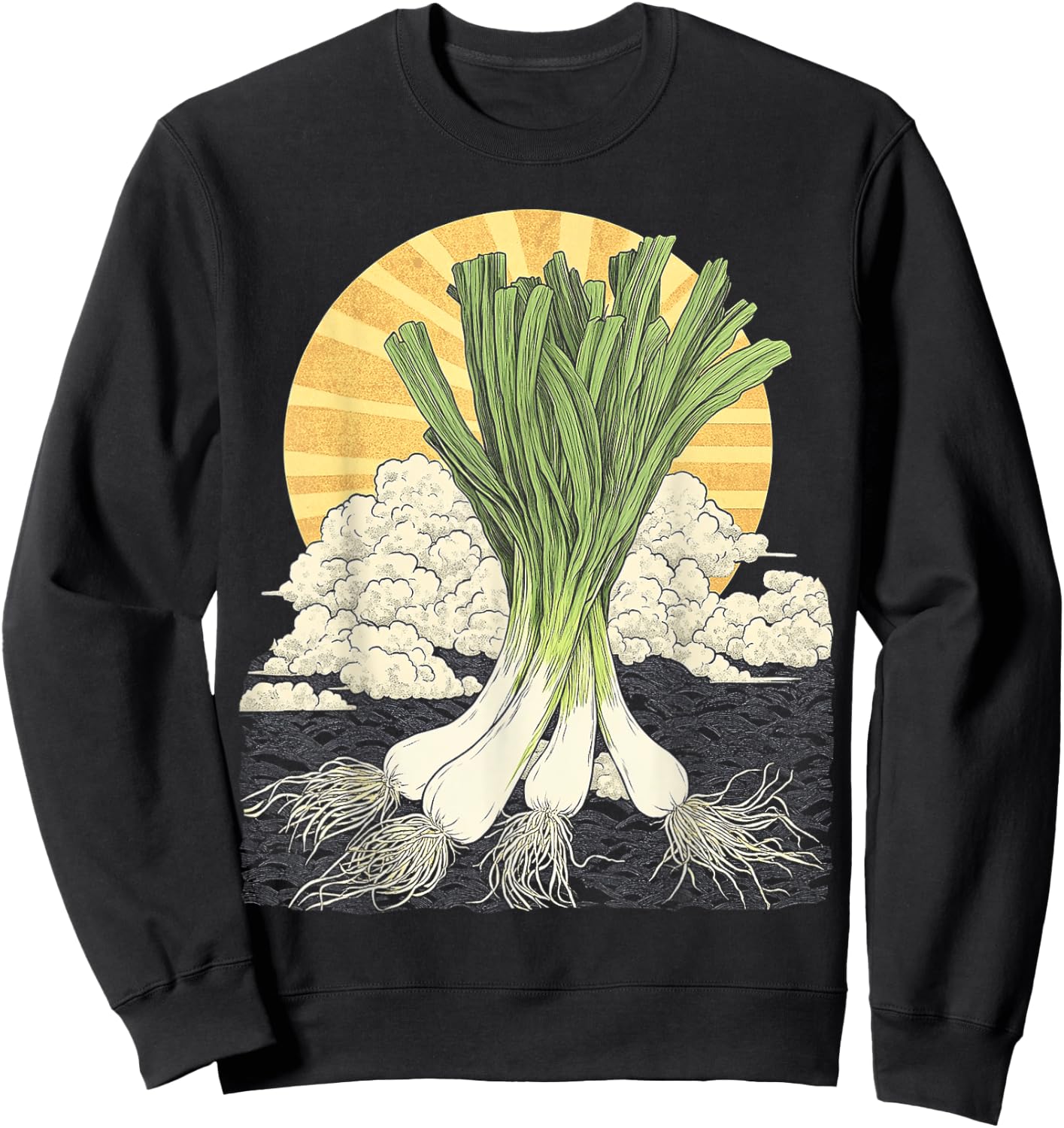 Poireau Motif Légumes Art Poireau Sweatshirt - Sweatshirt | Black