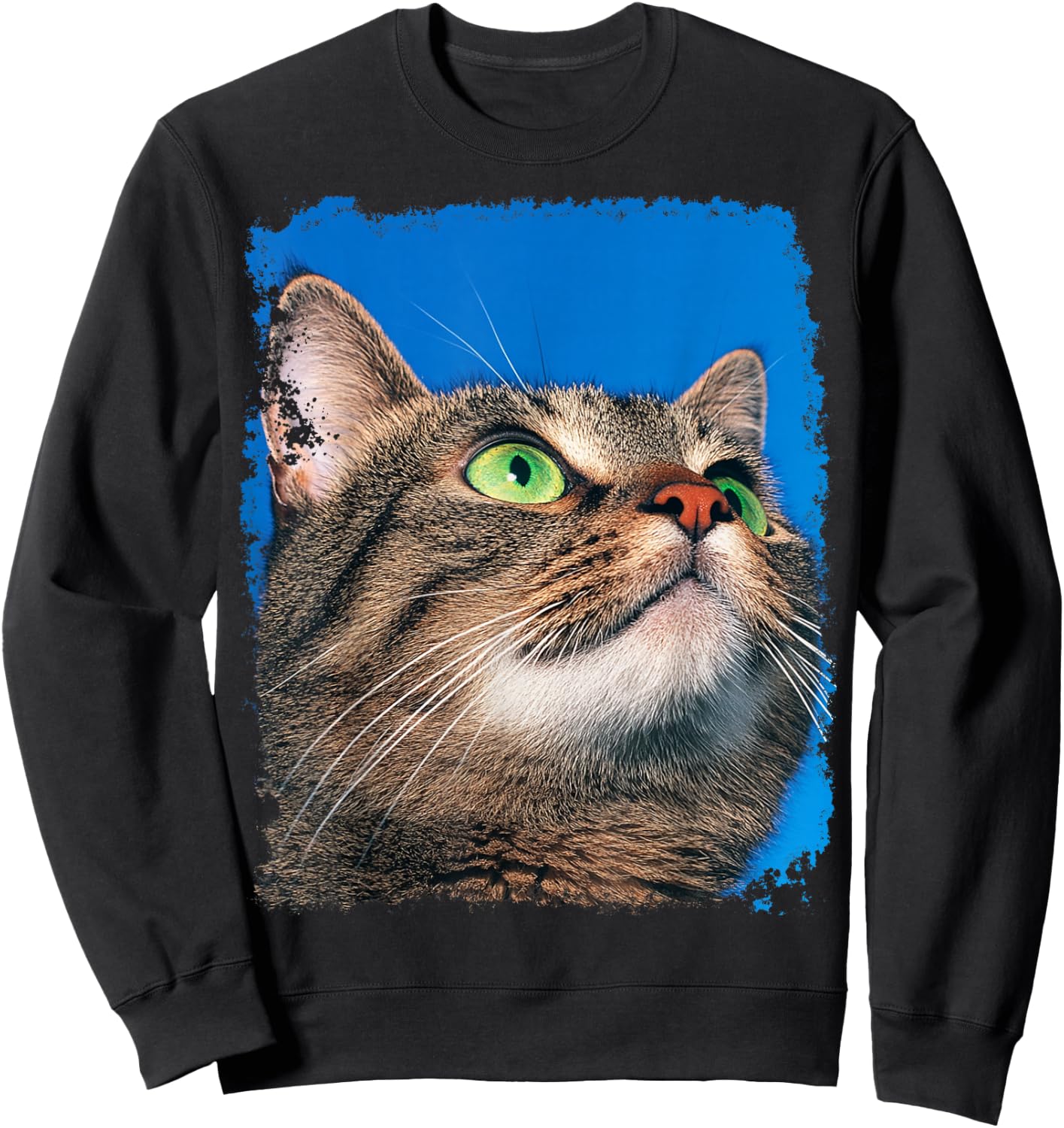Cute Gray Cat Sweatshirt - Sweatshirt | Black