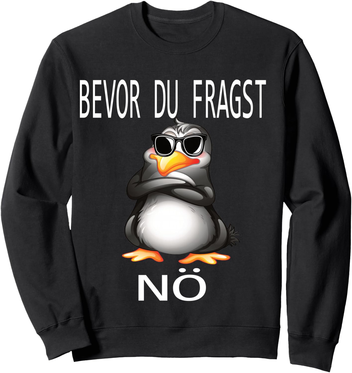 Funny Design with Cute Penguin Shirt, black Sweatshirt - Sweatshirt | Black