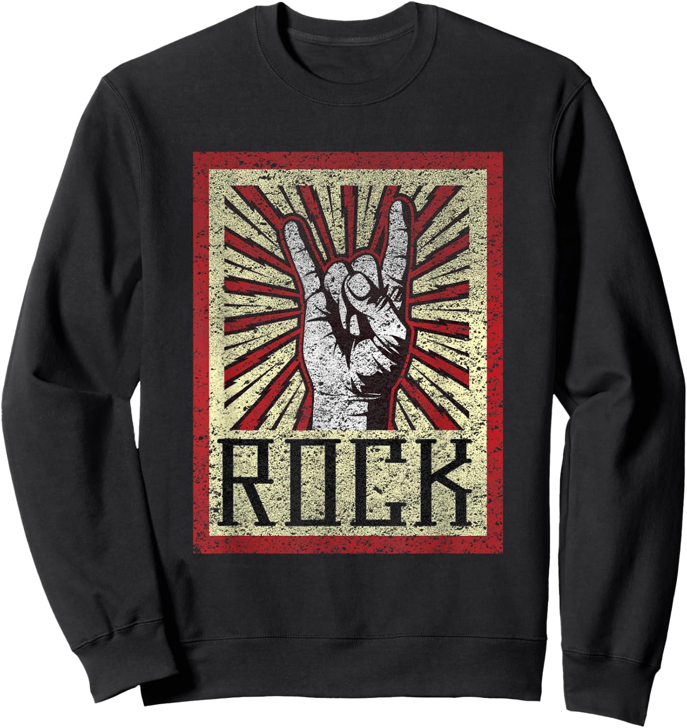 80's Rock T Shirts Band Vintage Band T Shirts Concert Sweatshirt - Sweatshirt | Black