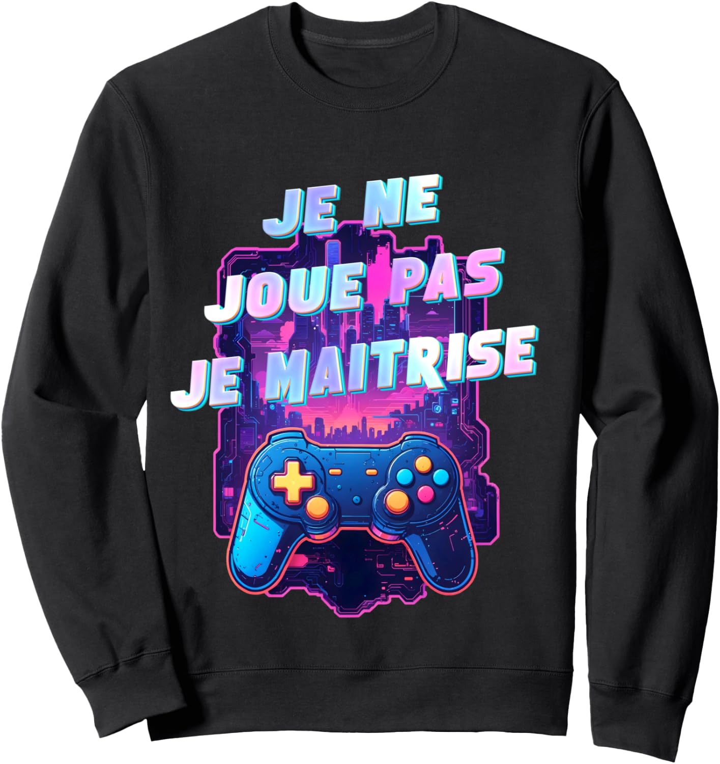 Gaming video games gift gamer passionate console controller , Black, S Sweatshirt - Sweatshirt | Black