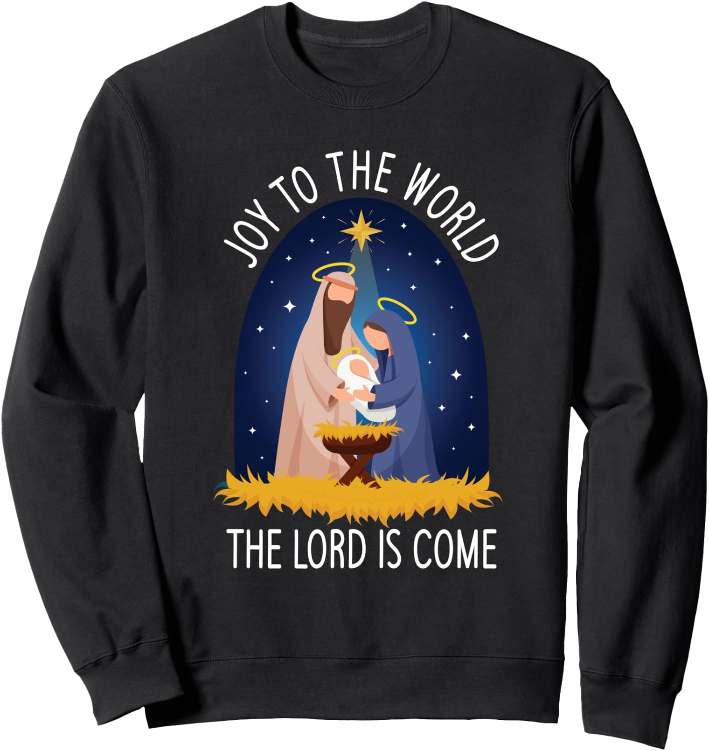 Joy to the World - Christmas Nativity Sweatshirt - Sweatshirt | Black