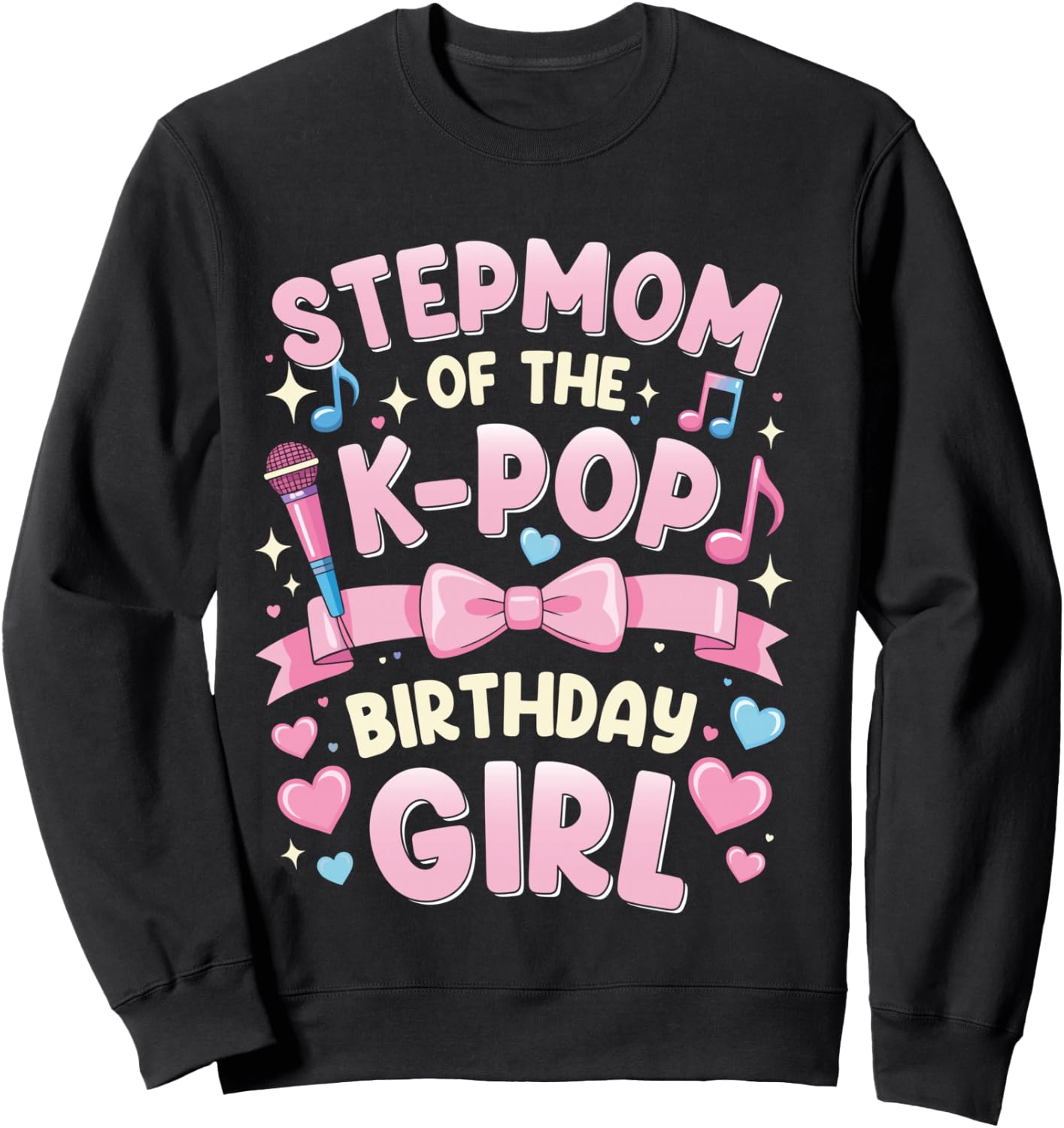 Stepmom of The Birthday Party Outfit Anime K Pop Girl Mom Sweatshirt - Sweatshirt | Black