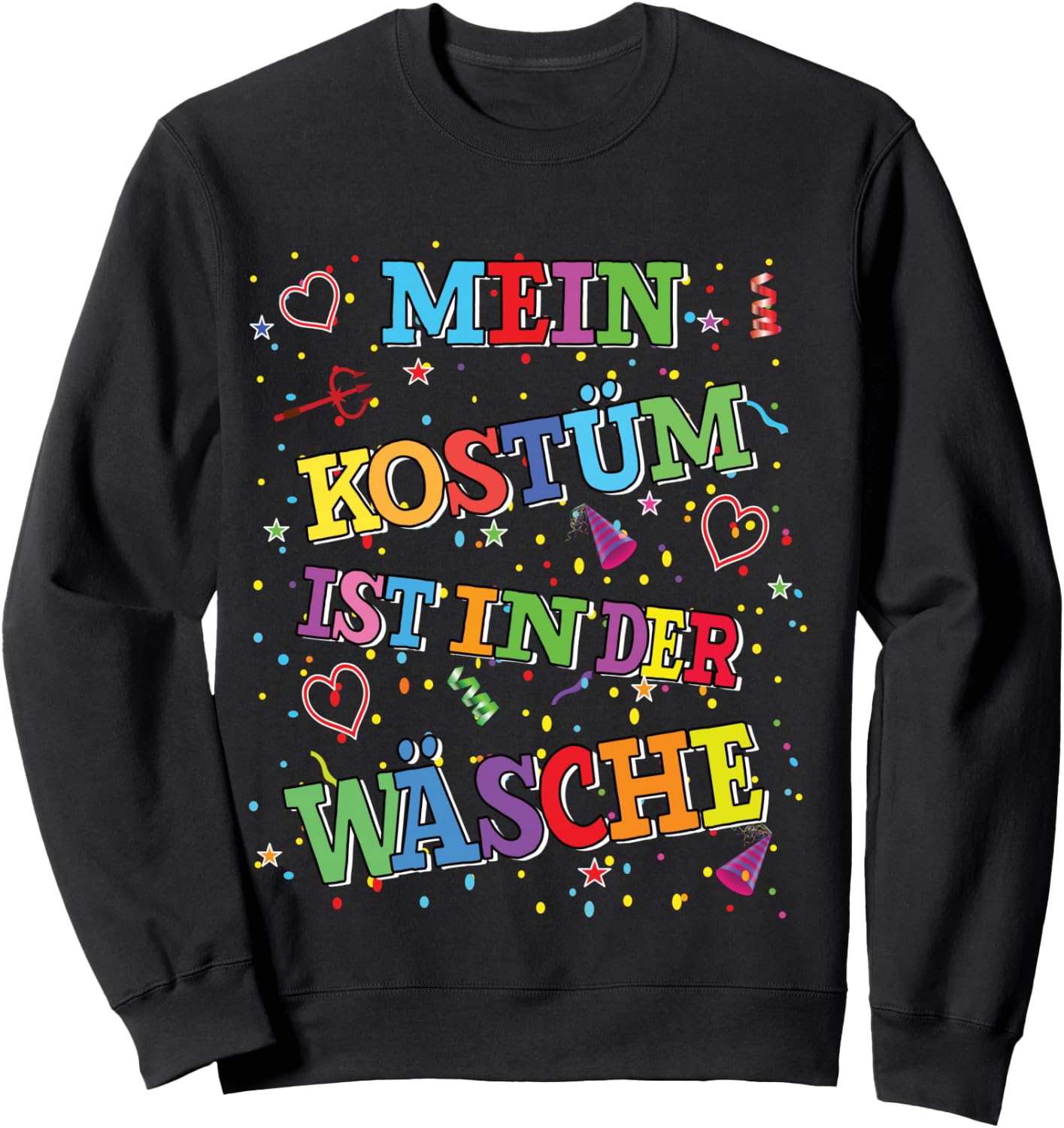Carnival Costume My Costume is in the Laundry Fancy Dress Shirt, black Sweatshirt - Sweatshirt | Black