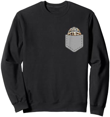 Funny Leopard Tortoise Reptile In Your Pocket Sweatshirt - Sweatshirt | Black