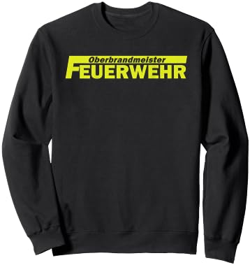 Oberbrandmeister Schriftzug auf dem Rücken - Feuerwehr Sweatshirt - Sweatshirt | Black