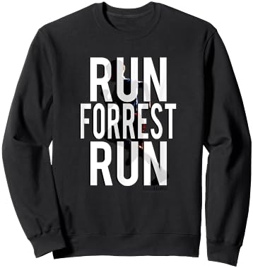Forrest Gump Run Forrest Run Silhouette , Blue, S Sweatshirt - Sweatshirt | Black