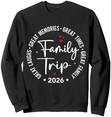 Family Trip Vacation 2026 Summer Group Matching Great Family Sweatshirt - Sweatshirt | Black