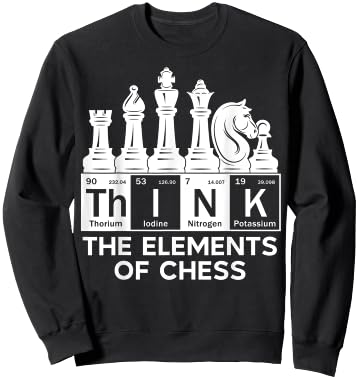 Chess Think in Periodic Table Elements Sweatshirt - Sweatshirt | Black