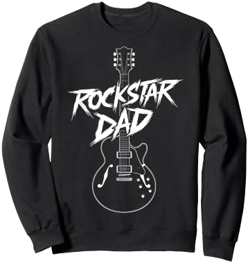 Rockstar Dad Guitar Design Sweatshirt - Sweatshirt | Black
