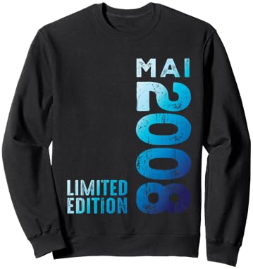 Mai 2008 Legendär Seit Mai 2008 Geburtstag Retro Sweatshirt - Sweatshirt | Black