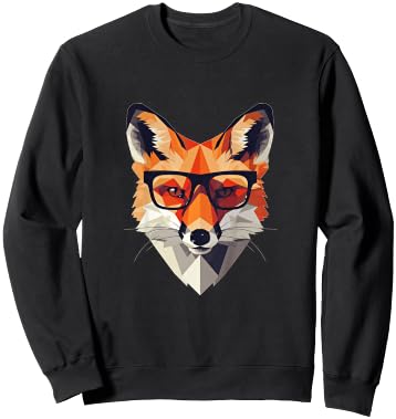 Ein stilvoller Fuchs mit Brille Sweatshirt - Sweatshirt | Black
