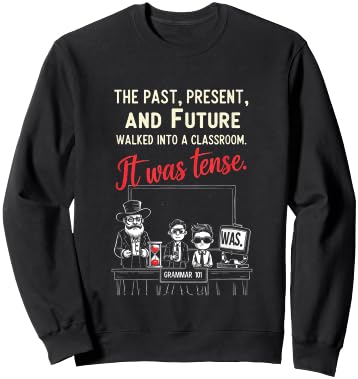 English Teacher Funny Word Game , Black, S Sweatshirt - Sweatshirt | Black