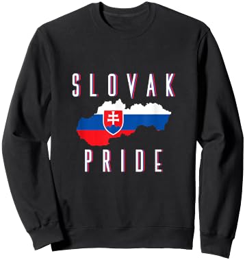 Slovakian Flag Patriotic Men Women Kids Proud Slovak Sweatshirt - Sweatshirt | Black