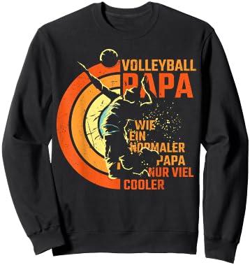 Volleyball Papa Nur Cooler Vater Volleyballspieler Vatertag Sweatshirt - Sweatshirt | Black