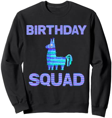 Birthday Squad - Squad Birthday Llama Piñata Shirt Sweatshirt - Sweatshirt | Black