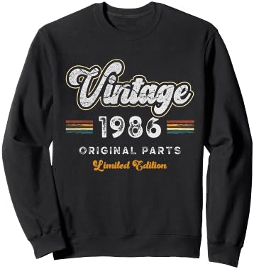 Vintage 1986 Original Teile Limited Edition 40. Geburtstag Sweatshirt - Sweatshirt | Black