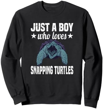 Alligator Snapping Turtle Boy Father Pet Turtle Reptile Fun Sweatshirt - Sweatshirt | Black