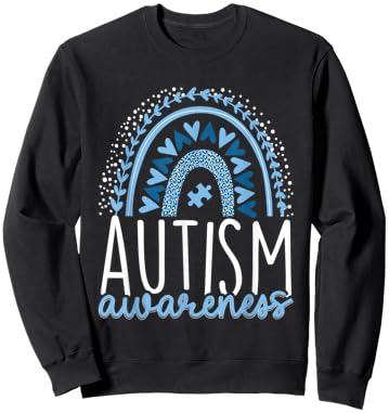 Autism Rainbow Autistic Pride Inclusion ADHD Sweatshirt - Sweatshirt | Black