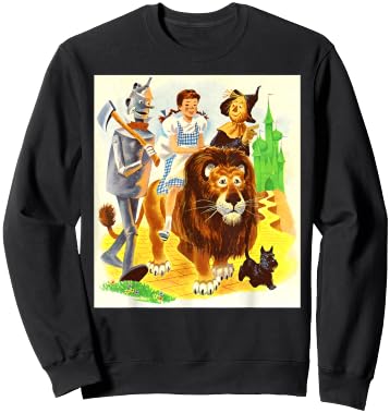 OZ Dorothy Toto Scarecrow Cowardly Lion Tin Man Wizard of OZ Sweatshirt - Sweatshirt | Black