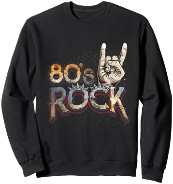 80er Jahre Rock Hand Rock Band Rock n Roll Musik Halloween Sweatshirt - Sweatshirt | Black