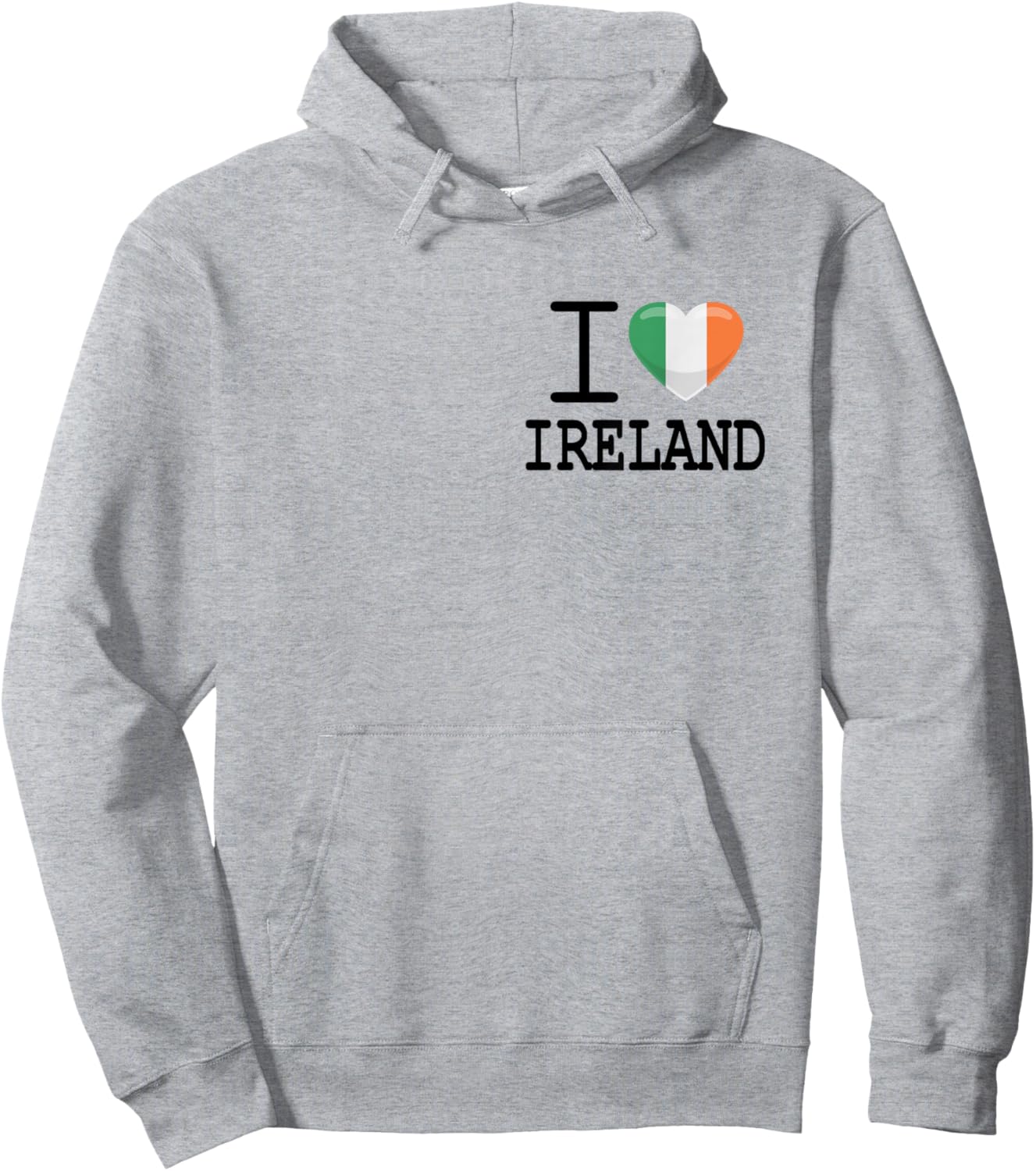 I Love Ireland Heart Hoodie - Hoodie | Ash